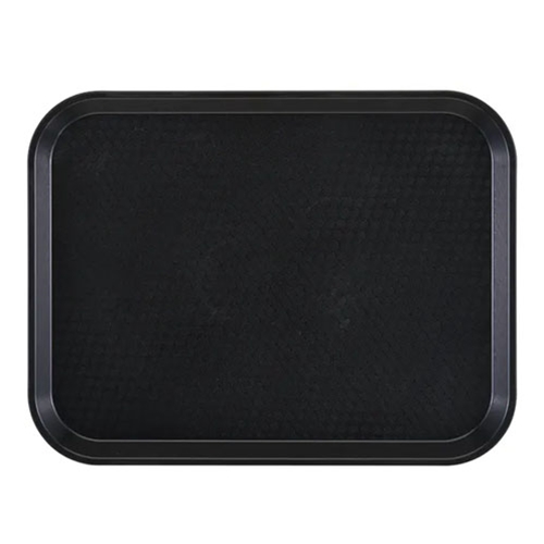 Cambro® Rectangular Fast Food Tray, Black, 12" x 16" - 1216FF110