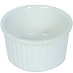 Browne® Stoneware Ramekin, White, 2.5 oz - 564003W