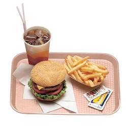 Cambro® Rectangular Fast Food Tray, Blush, 12" x 16" - 1216FF409