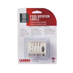 Cambro® Store Safe Food Rotation Label Retail Blister Pack, 2" x 3" Label 100 Labels/Roll (20/PK) - 23SL