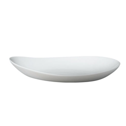 Cameo China® Ovation Egg-Shaped Plate, White, 10.5" (18/CS) - 710-G105