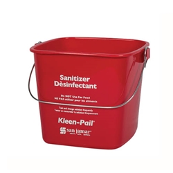 San Jamar® Kleen-Pail® Sanitizer Bucket, Red, 8 qt - KP256RD