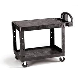 Rubbermaid® Flat Shelf Utility Cart, 43-7/8"L X 25-5/8"W X 33-5/16"H, 500 lb Capacity Per Shelf - FG452500BLA