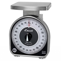 San Jamar® Escali Mechanical Dial Scale, 6-1/2"W X 6-3/4"D X 8-1/2"H, 50 Lb. X 4 oz - SCMDL50