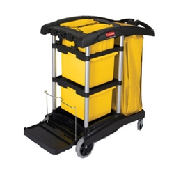 Rubbermaid® Hygen™ Microfiber Cleaning Cart, 48-1/4"L X 22"W X 44"H, 7.25 Cu. Ft. Storage Capacity - FG9T7300BLA