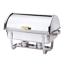 Browne® Stainless Steel Economy Roll Top Chafer, Full Size, 9 qt - 575135