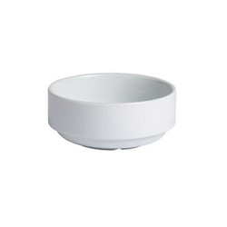 Steelite® Varick Cafe Porcelain Stack Soup Bowl, White, 12 oz - 6900E556