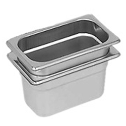 Browne® Stainless Steel Steam Table Pan, 1/9 Size, 4" Deep - 5781904