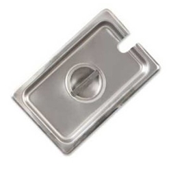 Browne® Stainless Steel Notched Steam Table Pan Cover, 1/9 Size - 575599