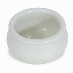 Browne® Butter Pot, White, 2 oz - 564002W