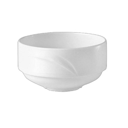 Steelite® Alvo Unhandled Stacking Soup Bowl, White, 10 oz (3DZ) - 9300C512