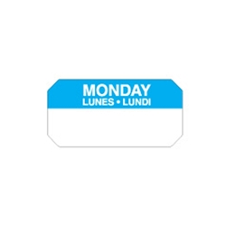 Ecolab® SuperRemovable Day Labels, Monday, 2" x 1" - 10114-01-31