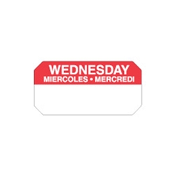 Ecolab® SuperRemovable Day Labels, Wednesday, 2" x 1" - 10114-03-31