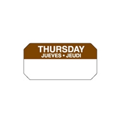 Ecolab® SuperRemovable Day Labels, Thursday, 2" x 1" - 10114-04-31