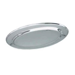 Browne® Stainless Steel Oval Platter, 17.5" x 11.75" - 574184