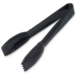 Carly® Salad Tongs, 6" L, temperature range up to 212° F, plastic, black, NSF, Made in USA
