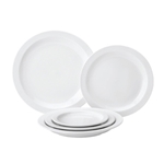 Tableware®Pure White Narrow Rim Plate, 10" - PWE13025