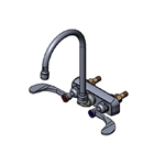 T&S® Faucet Workboard, Splash Mounted, 4" Centers - B-1146-04