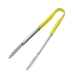 Browne® Color-Coded One-Piece Tongs, Yellow, 12" - 5512YL