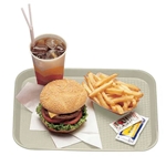 Cambro® Rectangular Fast Food Tray, Light Peach, 10" x 14" - 1014FF106