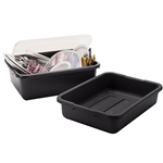 Cambro® Cambox Dish Box, Black, 15" x 21" x 7" - 21157CBP110