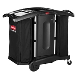 Rubbermaid® Executive Housekeeping Compact Cart, Black - FG9T7600BLA