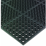 San Jamar® Grease-Resistant Anti-Slip/Fatigue Mat, Black, 3'x5'x3/4" - KM2100B