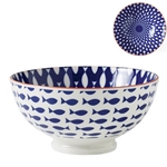Torre & Tagus® Kiri Porcelain Bow, Fish Design, 8" (3/CS) - 910550L