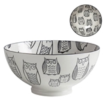 Torre & Tagus® Kiri Porcelain Bowl, Owl Design, 8" (3/CS) - 910550Z