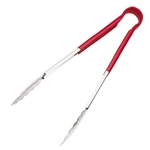 Browne® Color-Coded One-Piece Tongs, Red, 9" - 5511RD