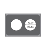 Vollrath® Steam Table Pan Template / Adaptor Plate w/ 2 Round Cutouts, Stainless - 19190