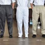 Premium Uniforms® Poly/Cotton Baggy Chef Pants, Checkered, Small - 3040(CHECK-S)
