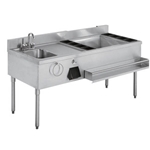 Quest® Stainless Steel Bar Sink, LH Sink - 136-BARST60-LH