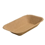 Eco-Packaging® Paper Pulp Tray, Large, Brown (500/CS) - EP-#300
