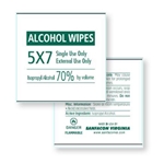 Sanfacon® Single-use Disposable Moist Towelettes / Alcohol Wipes, 70% alcohol solution, 5" x 7" (1000/CS) - CS-D021951