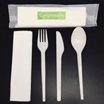 Eco-Packaging® Compostable Cutlery Kit, 4PC Set (250/CS) - EP-CKIT6
