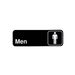 Vollrath® "Men" Restroom Sign, White / Black, 3" x 9" - 4515