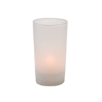 Hollowick® Café Cylinder™ Frosty Shade Votive Lamp, White - HWSCH400
