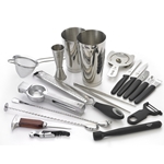 Mercer® Barfly® Deluxe Cocktail Shaker Set, Stainless Steel, 18-piece Set - M37102
