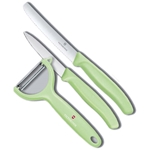 Victorinox® Swiss Classic Paring Knife Set w/ Tomato & Kiwi Peeler, 3 Pieces, Green - 6.7116.32