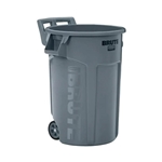 Rubbermaid® Vented Brute® Container w/ Wheels, Gray, 44 gal - 2131929