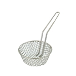 Browne® Medium Mesh Culinary Basket, Nickel Plated, 10" DIA X 3-3/8" H, 1/4" - 79744