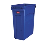 Rubbermaid® Slim Jim® Container, Blue, 16 gal, 22"L X 11"W X 25"H - 1971257