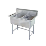 Tarrison® Stainless Steel Corner Drain Double Pot Sink No Drainboard - TA-CDS2-18