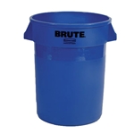 Rubbermaid® BRUTE Waste Container, Blue, 32 Gal- FG263200BLUE