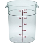 Cambro® Camwear® Round Container, Clear, 22 qt - RFSCW22135