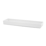 Tablecraft® Rectangular Melamine Bowl, White, 1 1/4 qt - M4007WH