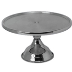Browne® Stainless Steel Cake Stand, 12" Dia, 7"H - 57125