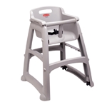 Rubbermaid® Sturdy Chair Youth Seats w/ Microban Antimicrobial Protection, Silver - FG780508PLAT