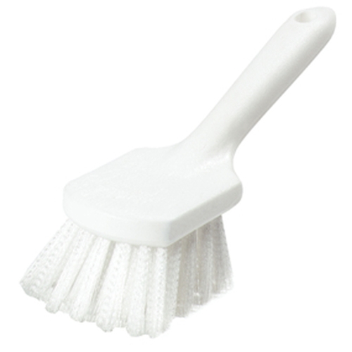 Carlisle® Sparta Bent Handle Utility Scrub Brush, White, 8" - 40545 00